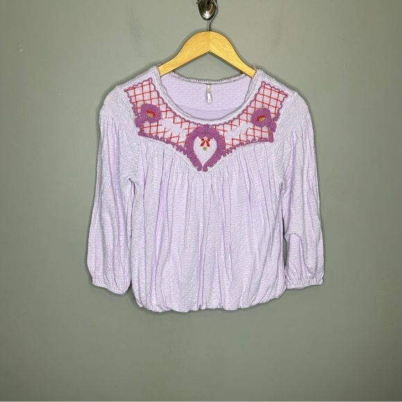 Free People Begonia Embroidered Top - Picture 2 of 8